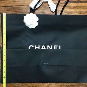 Chanel Paper Shopping Bag Camellia and Ribbon